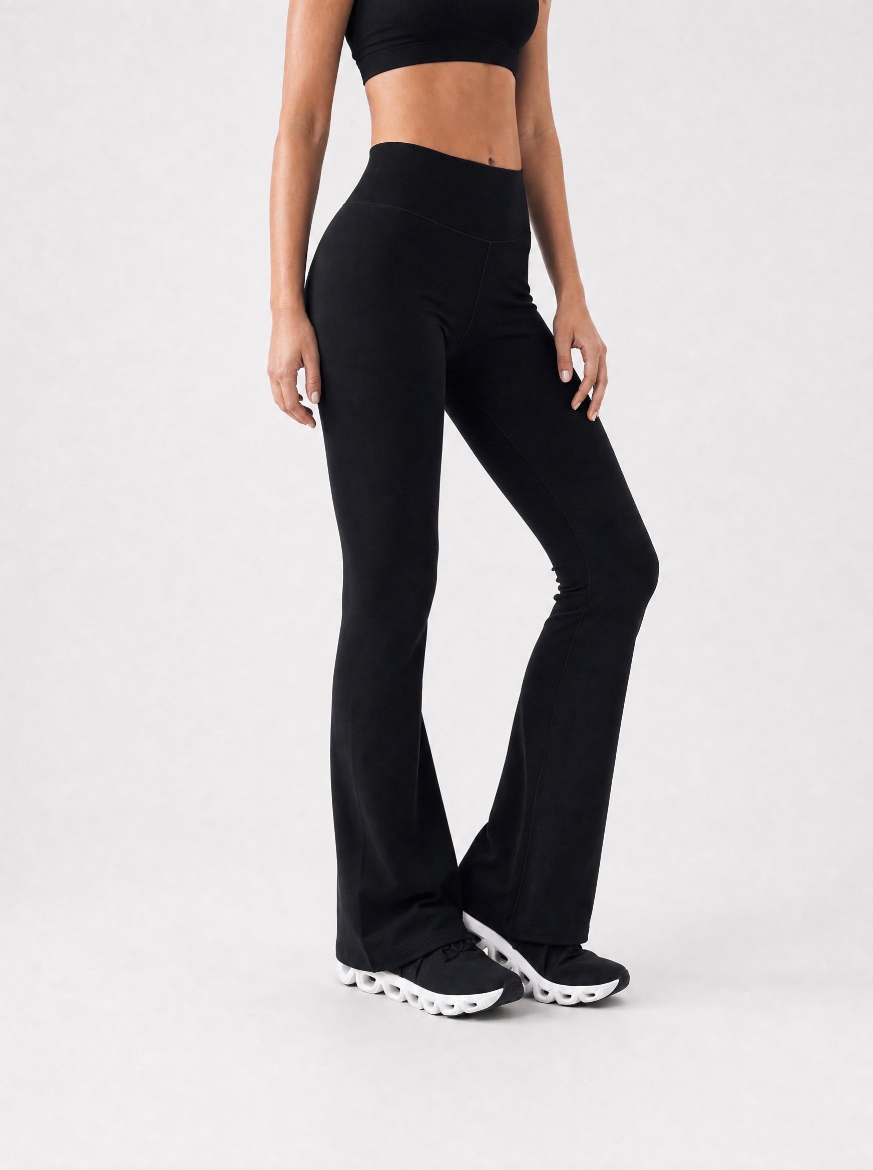 Organic Stretch High-Waist Flare Leggings